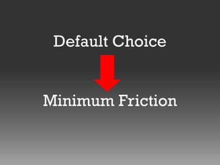 Default Choice
Minimum Friction

 