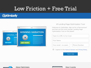 Low Friction + Free Trial

 