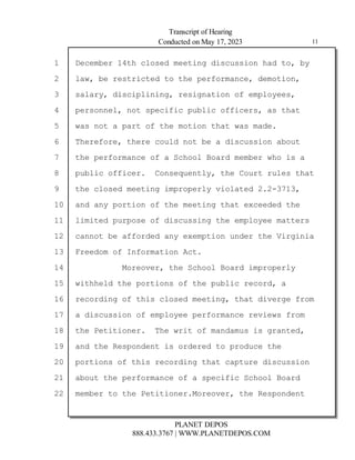 #2#79#( $: 20*#/ 7##$%'3 /%*21**%' :)/ $! 95
0)B! 9# (#*$(%2$#/ $ $:# .#(;(7)'2#! /#7$%'!
*)0)(5! /%*2%.0%'%'3! (#*%3')$%' ; #7.05##*!
.#(*''#0! '$ *.#2%;%2 .190%2 ;;%2#(*! )* $:)$
B)* '$ ) .)($ ; $:# 7$%' $:)$ B)* 7)/#+
:#(#;(#! $:#(# 210/ '$ 9# ) /%*21**%' )91$
$:# .#(;(7)'2# ; ) 2:0 -)(/ 7#79#( B: %* )
.190%2 ;;%2#(+ '*#D1#'$05! $:# 1($ (10#* $:)$
$:# 20*#/ 7##$%'3 %7.(.#(05 ,%0)$#/ +!
)'/ )'5 .($%' ; $:# 7##$%'3 $:)$ #2##/#/ $:#
0%7%$#/ .1(.*# ; /%*21**%'3 $:# #7.05## 7)$$#(*
2)''$ 9# );;(/#/ )'5 ##7.$%' 1'/#( $:# %(3%'%)
(##/7 ; ';(7)$%' 2$+
6(#,#(! $:# 2:0 -)(/ %7.(.#(05
B%$::#0/ $:# .($%'* ; $:# .190%2 (#2(/! )
(#2(/%'3 ; $:%* 20*#/ 7##$%'3! $:)$ /%,#(3# ;(7
) /%*21**%' ; #7.05## .#(;(7)'2# (#,%#B* ;(7
$:# #$%$%'#(+ :# B(%$ ; 7)'/)71* %* 3()'$#/!
)'/ $:# #*.'/#'$ %* (/#(#/ $ .(/12# $:#
.($%'* ; $:%* (#2(/%'3 $:)$ 2).$1(# /%*21**%'
)91$ $:# .#(;(7)'2# ; ) *.#2%;%2 2:0 -)(/
7#79#( $ $:# #$%$%'#(+6(#,#(! $:# #*.'/#'$
 
       
 !
###$%$ ' ((($ !$!
 