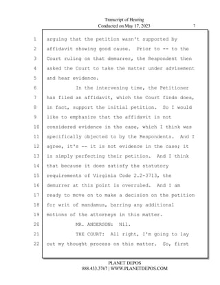 )(31%'3 $:)$ $:# .#$%$%' B)*'C$ *1..($#/ 95
);;%/),%$ *:B%'3 3/ 2)1*#+ (%( $  $ $:#
1($ (10%'3 ' $:)$ /#71((#(! $:# #*.'/#'$ $:#'
)*A#/ $:# 1($ $ $)A# $:# 7)$$#( 1'/#( )/,%*#7#'$
)'/ :#)( #,%/#'2#+
' $:# %'$#(,#'%'3 $%7#! $:# #$%$%'#(
:)* ;%0#/ )' );;%/),%$! B:%2: $:# 1($ ;%'/* /#*!
%' ;)2$! *1..($ $:# %'%$%)0 .#$%$%'+  B10/
0%A# $ #7.:)*%F# $:)$ $:# );;%/),%$ %* '$
2'*%/#(#/ #,%/#'2# %' $:# 2)*#! B:%2: $:%'A B)*
*.#2%;%2)005 9E#2$#/ $ 95 $:# #*.'/#'$*+ '/
)3(##! %$C*  %$ %* '$ #,%/#'2# %' $:# 2)*#G %$
%* *%7.05 .#(;#2$%'3 $:#%( .#$%$%'+ '/ $:%'A
$:)$ 9#2)1*# %$ /#* *)$%*;5 $:# *$)$1$(5
(#D1%(#7#'$* ; %(3%'%) /# +! $:#
/#71((#( )$ $:%* .%'$ %* ,#((10#/+ '/ )7
(#)/5 $ 7,# ' $ 7)A# ) /#2%*%' ' $:# .#$%$%'
;( B(%$ ; 7)'/)71*! 9)((%'3 )'5 )//%$%')0
7$%'* ; $:# )$$('#5* %' $:%* 7)$$#(+
6+  %0+
  00 (%3:$! C7 3%'3 $ 0)5
1$ 75 $:13:$ .(2#** ' $:%* 7)$$#(+ ! ;%(*$
 
       
 !
###$%$ ' ((($ !$!
 