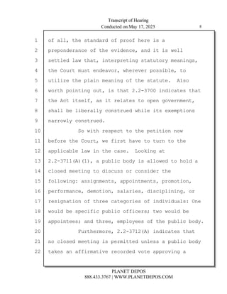 ; )00! $:# *$)'/)(/ ; .(; :#(# %* )
.(#.'/#()'2# ; $:# #,%/#'2#! )'/ %$ %* B#00
*#$$0#/ 0)B $:)$! %'$#(.(#$%'3 *$)$1$(5 7#)'%'3*!
$:# 1($ 71*$ #'/#),(! B:#(#,#( .**%90#! $
1$%0%F# $:# .0)%' 7#)'%'3 ; $:# *$)$1$#+ 0*
B($: .%'$%'3 1$! %* $:)$ + %'/%2)$#* $:)$
$:# 2$ %$*#0;! )* %$ (#0)$#* $ .#' 3,#('7#'$!
*:)00 9# 0%9#()005 2'*$(1#/ B:%0# %$* ##7.$%'*
')((B05 2'*$(1#/+
 B%$: (#*.#2$ $ $:# .#$%$%' 'B
9#;(# $:# 1($! B# ;%(*$ :),# $ $1(' $ $:#
)..0%2)90# 0)B %' $:# 2)*#+ A%'3 )$
+??! ) .190%2 9/5 %* )00B#/ $ :0/ )
20*#/ 7##$%'3 $ /%*21** ( 2'*%/#( $:#
;00B%'3 )**%3'7#'$*! )..%'$7#'$*! .(7$%'!
.#(;(7)'2#! /#7$%'! *)0)(%#*! /%*2%.0%'%'3! (
(#*%3')$%' ; $:(## 2)$#3(%#* ; %'/%,%/1)0* '#
B10/ 9# *.#2%;%2 .190%2 ;;%2#(*G $B B10/ 9#
)..%'$##*G )'/ $:(##! #7.05##* ; $:# .190%2 9/5+
1($:#(7(#! +? %'/%2)$#* $:)$
' 20*#/ 7##$%'3 %* .#(7%$$#/ 1'0#** ) .190%2 9/5
$)A#* )' );;%(7)$%,# (#2(/#/ ,$# )..(,%'3 )
 
       #
 !
###$%$ ' ((($ !$!
 