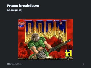 Frame breakdown
DOOM (1993)
DOOM Technical Review 12
 