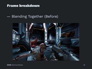 Frame breakdown
— Blending Together (Before)
DOOM Technical Review 35
 