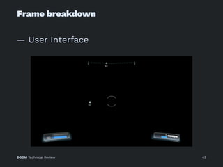 Frame breakdown
— User Interface
DOOM Technical Review 43
 