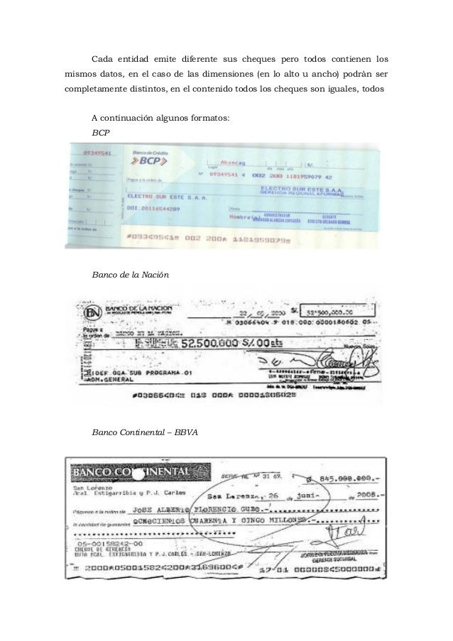 formato para llenar cheques