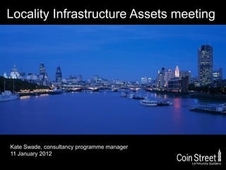 Locality Infrastructure Assets meeting




Kate Swade, consultancy programme manager
11 January 2012
 
