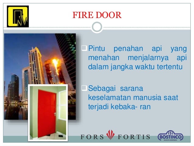  BOSTINCO  Steel Door Fire Door System Indonesia