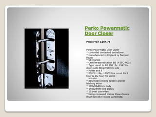Door closers and Controls | PPTX