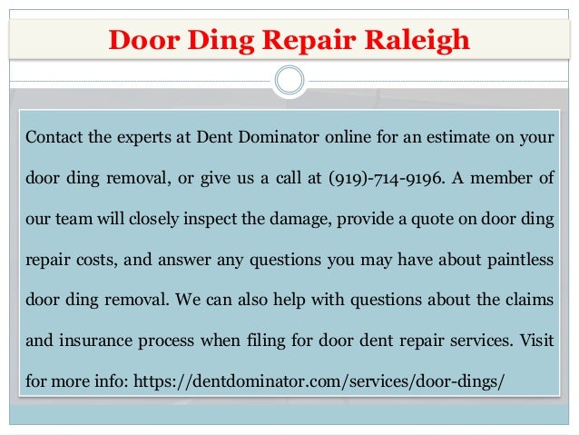 Door Ding Repair Raleigh Nc