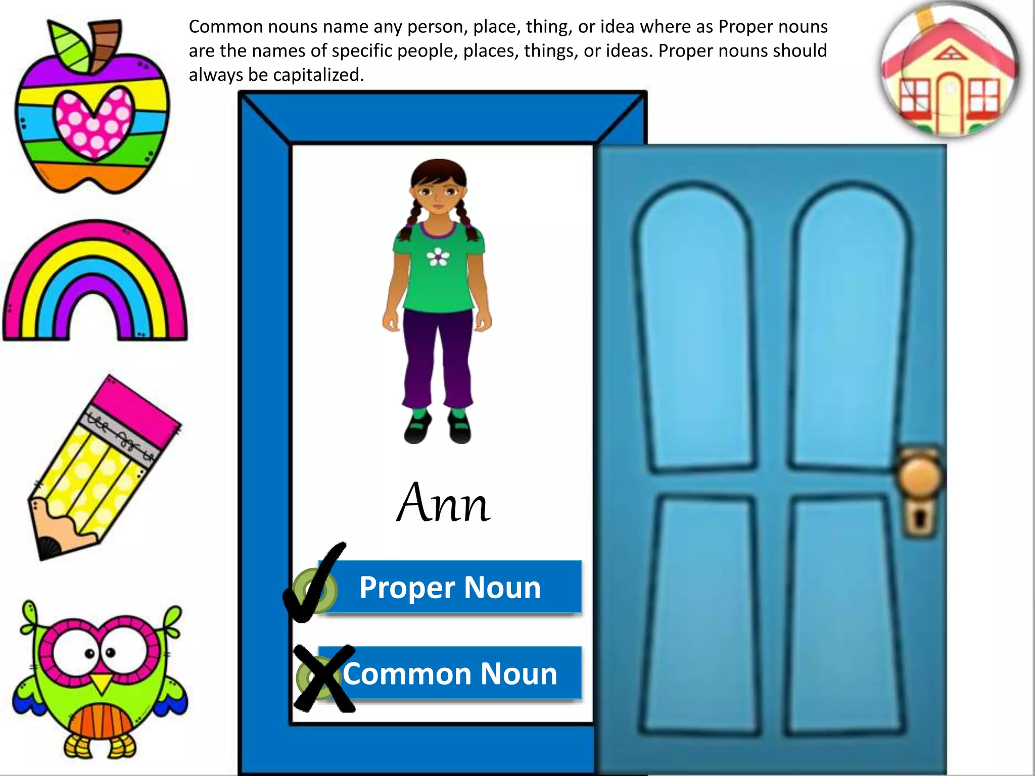 Door game on common & proper nouns