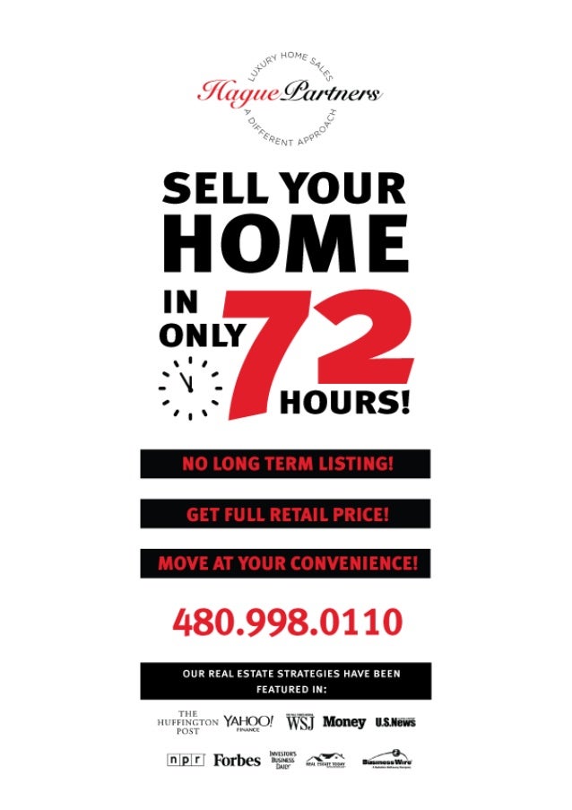 72 Hour Home Selling Program Ad