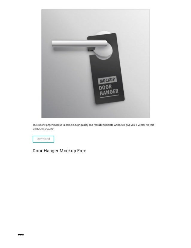 Download Door Hanger Mockups For Presentation Templatefor Net