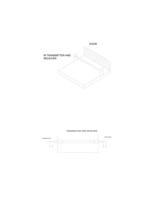 IR TRANSMITTER AND 
RECEIVER 
DOOR 
TRANSMITTER 
RECEIVER 
TRANSMITTER AND RECEIVER 
 