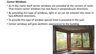 Corner Window Code Doors and windows | PPTX
