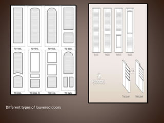 Different types of louvered doors
 