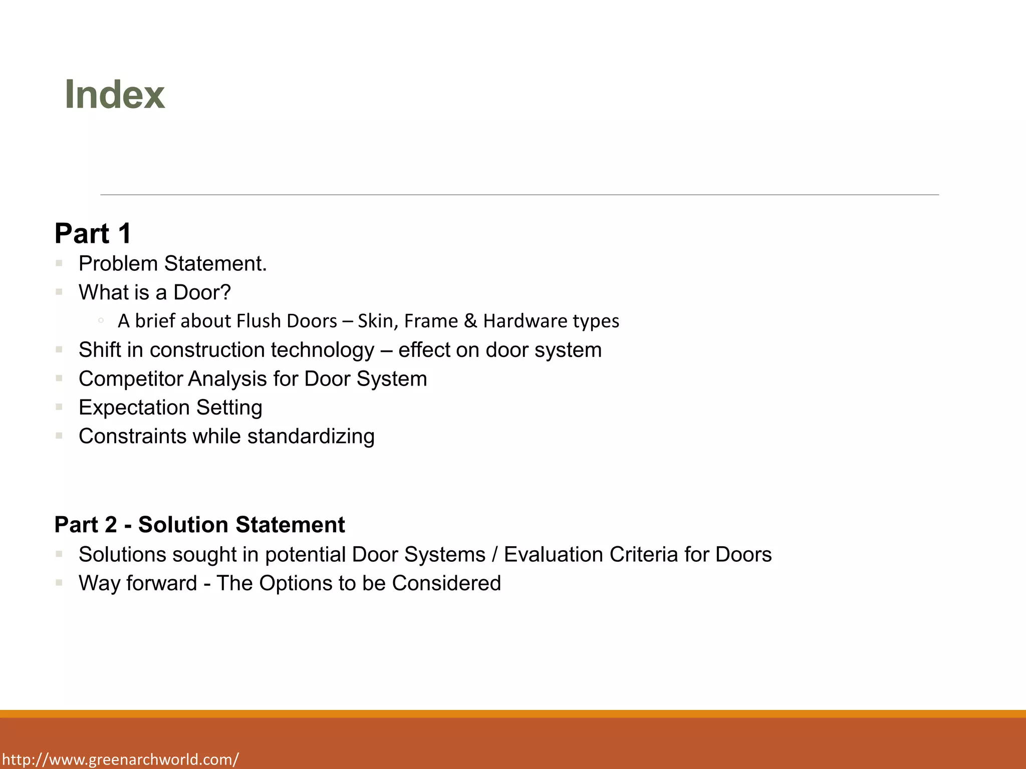 Standardization of Door Systems | PDF