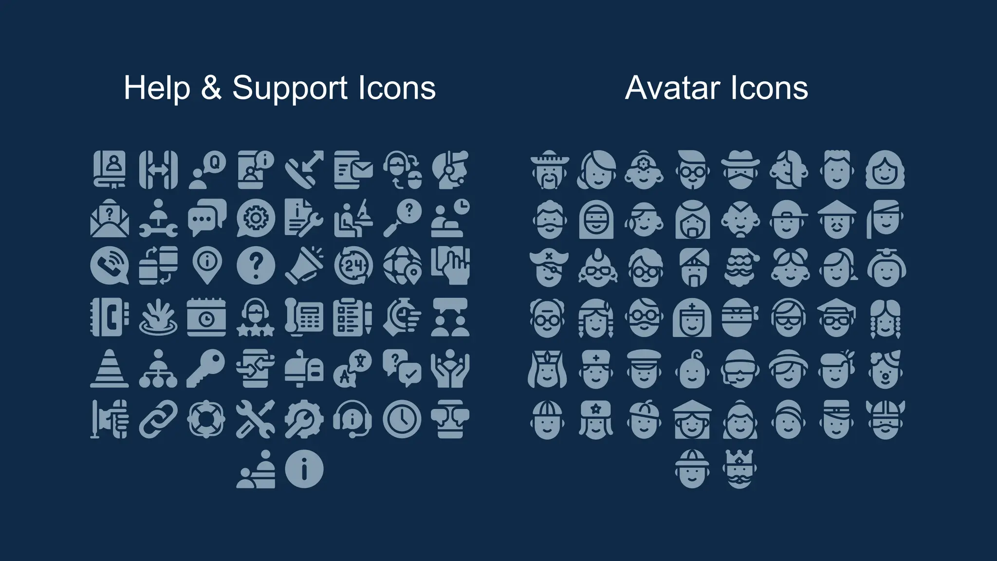 Help & Support Icons Avatar Icons
 