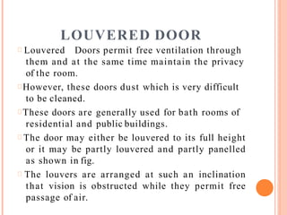 Door and Windows. Types of doors and types of windows | PDF
