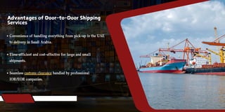 Door To Door Cargo Shipping to Saudi Arabia from Dubai. | PDF