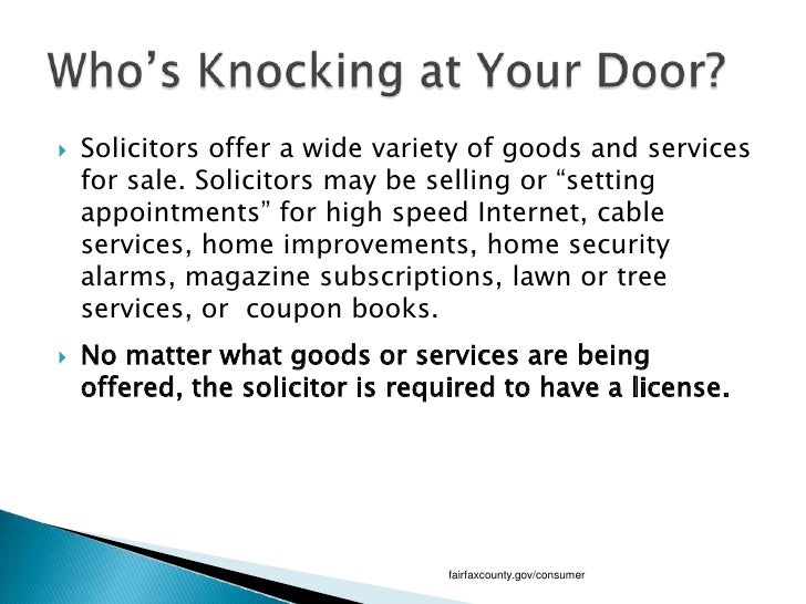 Door To Door Scams In Fairfax County