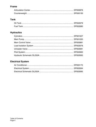 Doosan dl250 a wheel loader service repair manual | PDF