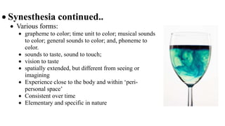 Seeing Sounds disorders of perception | PPTX