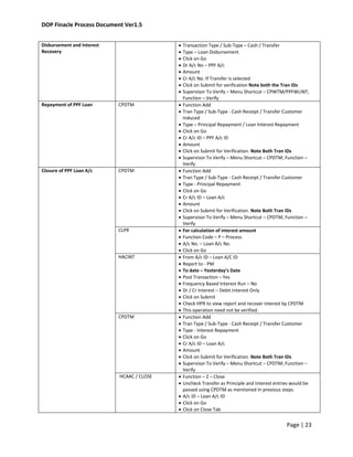 Dop finacle process document ver1.5 | DOCX