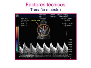 Factores técnicos Tamaño muestra 