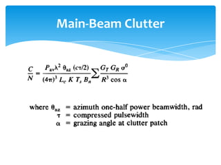 Main-Beam Clutter
 