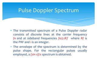 Pulse Doppler Spectrum
 