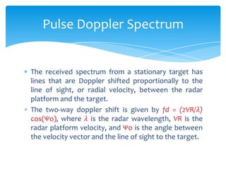 Pulse Doppler Spectrum
 