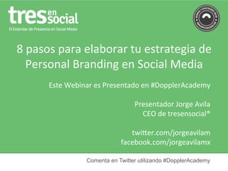 8	
  pasos	
  para	
  elaborar	
  tu	
  estrategia	
  de	
  
Personal	
  Branding	
  en	
  Social	
  Media	
  
Este	
  Web...
