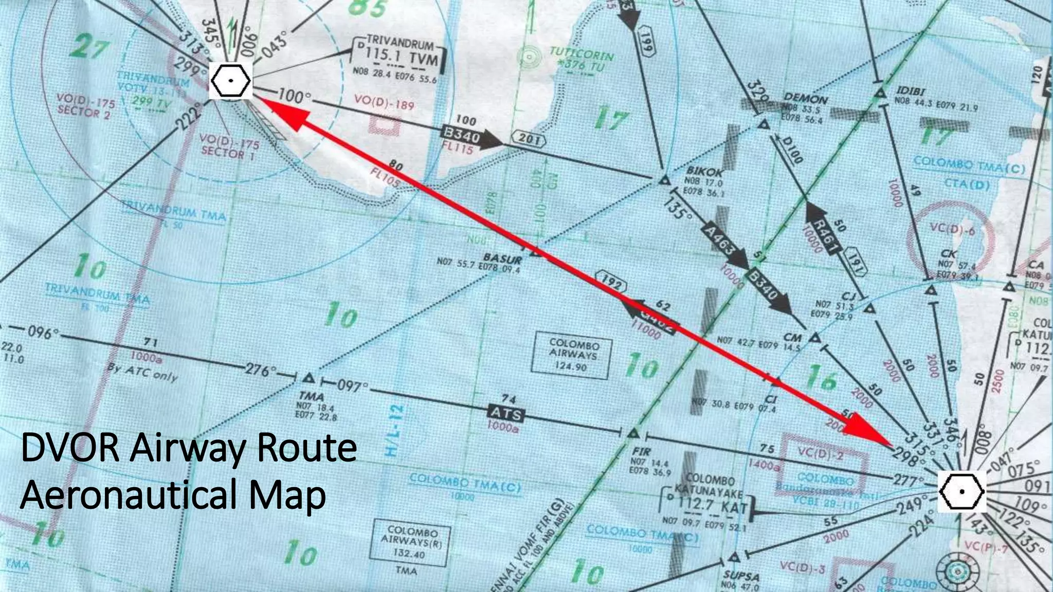DVOR Airway Route
Aeronautical Map
 