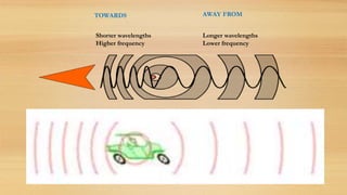 7
Longer wavelengths
Lower frequency
Shorter wavelengths
Higher frequency
TOWARDS AWAY FROM
 
