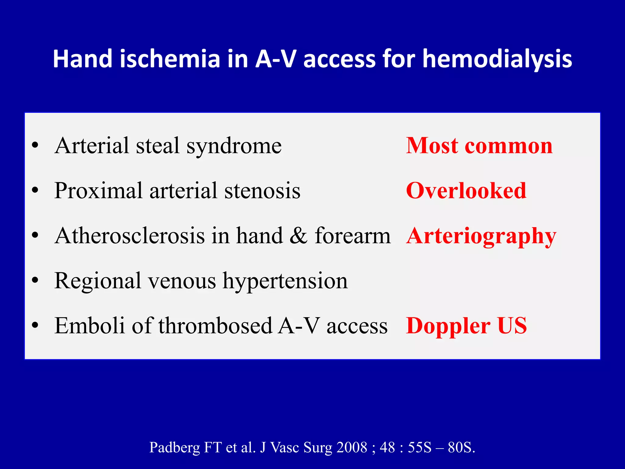 Doppler ultrasound of A-V access for hemodialysis | PPTX
