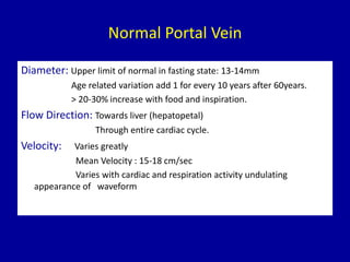 Portal Pattern Normal Doppler of the portal system | PPTX