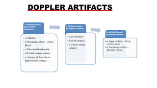 DOPPLER ARTIFACTS
 