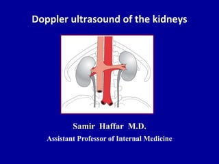 Doppler ultrasound of the kidneys
Samir Haffar M.D.
Assistant Professor of Internal Medicine
 