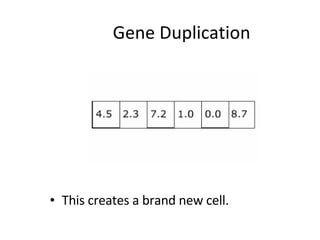 Gene Duplication This creates a brand new cell. 