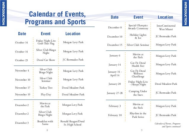 sample event programs