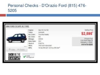 Financing Available Wilmington Il D Orazio Ford 815 476 5205