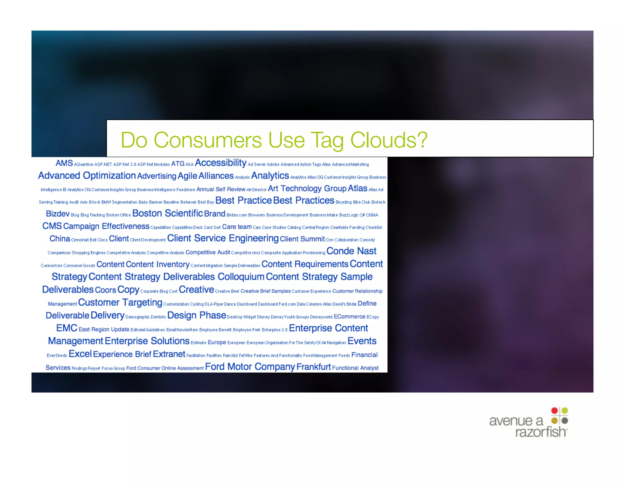 Do Real People Really Use Tag Clouds?