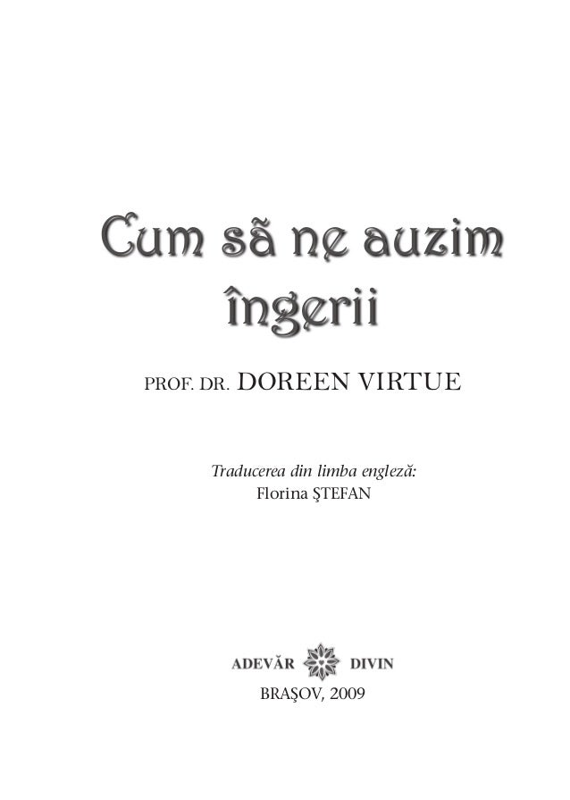 Doreen Virtue Cum Sa Ne Auzim Ingerii