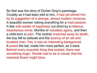 The Picture Of Dorian Gray Revision The Picture Of Dorian Gray Revision