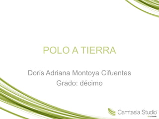 POLO A TIERRA
Doris Adriana Montoya Cifuentes
Grado: décimo
 