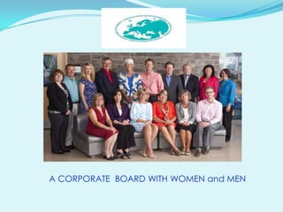 A CORPORATE BOARD WITH WOMEN and MEN

 