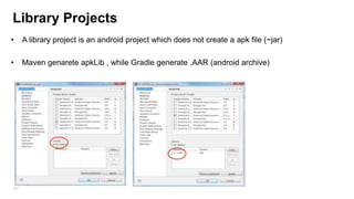 Permission - (permission + permissionClient apps)
Using permission to protect resources
<permission android:protectionLevel="normal“ android:name="com.myPermission“/>
MyAct activity should be launched only by applications which have the “com.myPermission”
permission
<activity android:name=".MyAct“ android:label="@string/app_name"
android:permission="com.myPermission">
</activity>
Add to the client application (permissionClient , will open permission application)
<uses-permission android:name="com.myPermission"></uses-permission>
200

 