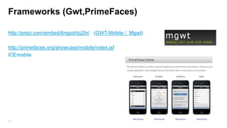 Menus Option Menu - displays only icons and text for up to six Items.
If more than six Menu Items have been defined, a “More” item will be
added which will open Expanded Menu.
Expanded Menu:
• Triggered when a user selects the “More” menu item, it displays a
scrollable list of only the Menu Items that weren‟t visible in the option
menu.
• displays full text, shortcut keys, and checkboxes/radio buttons But It
does not display icons.
• You cannot force Android to display the expanded menu instead of
the option menu.
• As a result, you should avoid assigning icons to Menu Items that are
likely to appear only in the expanded menu and ensure that menu
items with checkboxes or radio buttons will appear only in the
241
extended menu.

 