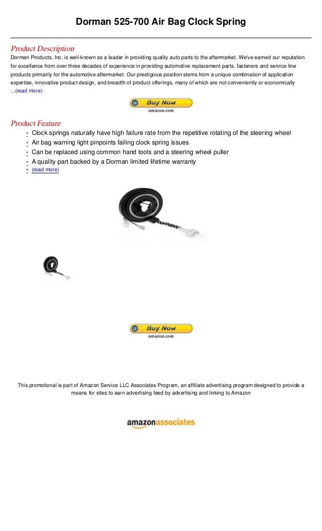 Dorman 525 700 air bag clock spring