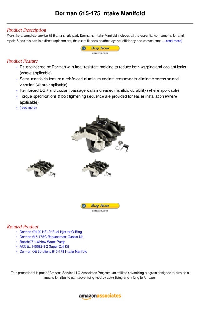 Dorman 615 175 intake manifold